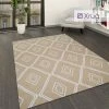 Xrugs Cotton Rugs Cotton Washable Rug Beige Mustard Diamond Flat Weave Carpet Large Small Runner