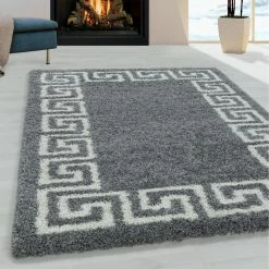Xrug Grey Fluffy Rug Soft Thick Shaggy Carpet Large Small Bedroom Living Room Mat