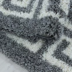 Xrug Grey Fluffy Rug Soft Thick Shaggy Carpet Large Small Bedroom Living Room Mat