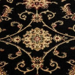 Xrugs Large Traditional Rug Small Oriental Black Beige Patterned Carpet Room Floor Mat Modern
