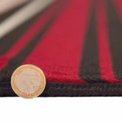 Xrugs Modern Pattern Rug Striped Red Black Woven Mat Dining Room Hall Runner Carpets