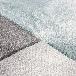 Xrugs Modern Rug Geometric Silver Grey Blue Checkered Carpet Bedroom Floor Hallway Mat 8 Xrugs Modern Rug Geometric Silver Grey Blue Checkered Carpet Bedroom Floor Hallway Mat