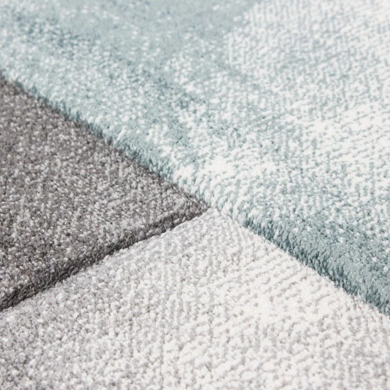 Xrugs Modern Rug Geometric Silver Grey Blue Checkered Carpet Bedroom Floor Hallway Mat 3 Xrugs Modern Rug Geometric Silver Grey Blue Checkered Carpet Bedroom Floor Hallway Mat