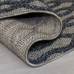 Xrugs Modern Rug Flat Weave Geometric Trellis Black Grey Brown Indoor Kitchen Mat New