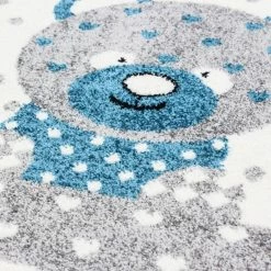 Xrugs Kids Animal Rug Grey Blue White Baby Nursery Carpet Childrens Bedroom Floor Mats