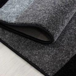 Xrugs Grey Geometric Rug Extra Large Small Woven Runner Contour Cut Patterned Area Mat Living Room Bedroom Carpet