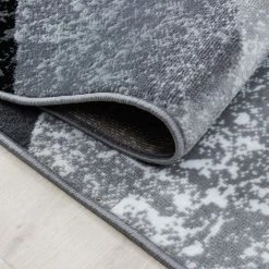 Xrugs Grey Geometric Rug New Modern Chevron Carpet Small X Large Zig Zag Area Hall Mat