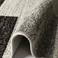 Xrugs Modern Geometric Rug Brown And Cream Ivory Pattern Mat Large Living Room Carpet