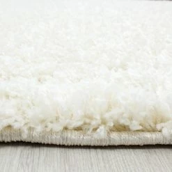 Xrugs Cream Fluffy Rug Deep Pile Shaggy Mat Small Extra Large Room Round Floor Carpets Modern