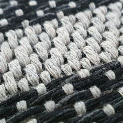 Xrugs Grey Geometric Rug 100% Cotton Small Extra Large XL Washable Modern Flat Weave Carpet Woven Room Mat Cotton Rugs