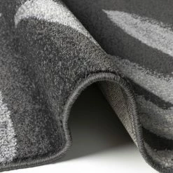 Xrugs Dark Grey Rug Modern Floral Pattern Anthracite Carpet New Large Bedroom Area Mat