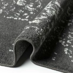 Xrugs Grey Rug Anthracite Oriental Carpet New Microfiber Floor Mat Living Room Bedroom