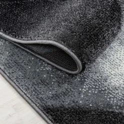 Xrugs Modern Rug Black Grey Geometric Pattern Carpet Room Runner Area Mats Small Large