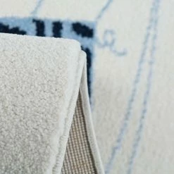 Xrugs Elephant Rug Blue Kids Bedroom Baby Nursery Carpets Childrens Animal Unisex Mat