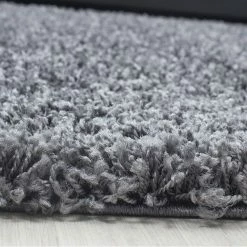 Xrugs Grey Shaggy Rug Fluffy Deep Pile Woven Mat Extra Large Small Circle Round Runner Rug For Living Room Or Bedroom