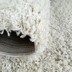 Xrugs Shaggy Rugs White Cream Soft Fluffy Rug Long Pile Living Room Bedroom Carpet Mat
