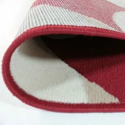 Xrugs Modern Pattern Rug Red And Cream Geometric Carpet Small Large Bedroom Lounge Mat