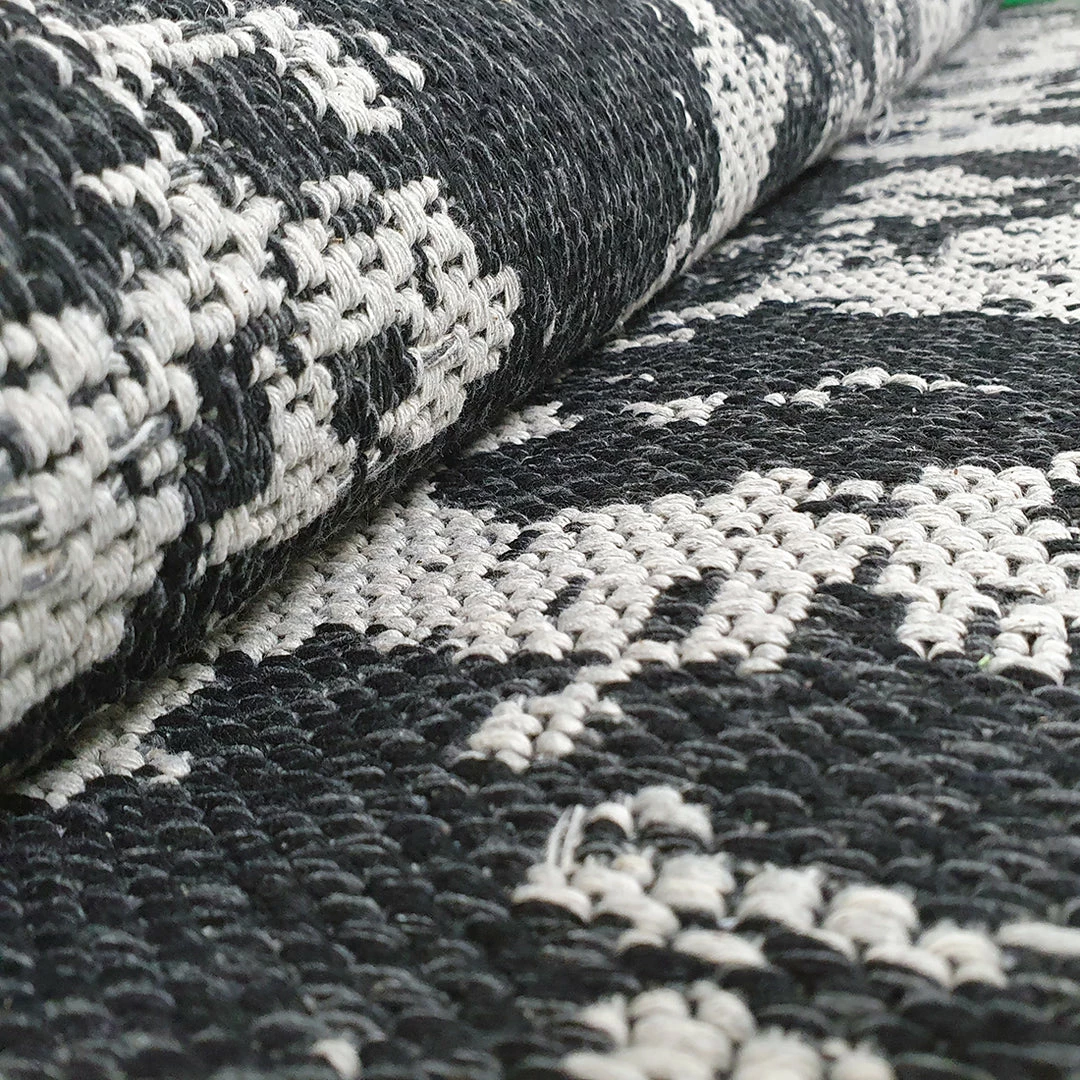 Xrugs Grey Black Distressed Rug Washable Cotton Carpet Large Small Runner Living Room Bedroom Mat Cotton Rugs 3 Xrugs Grey Black Distressed Rug Washable Cotton Carpet Large Small Runner Living Room Bedroom Mat Cotton Rugs