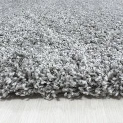 Xrugs Shaggy Rug Light Grey Modern Deep Pile Carpets Small Large Round Fluffy Area Mat