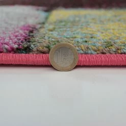 Xrugs Checkered Rug Modern Multi Colour Abstract Carpet Large Living Room Low Pile Mat