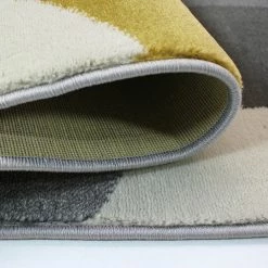 Xrugs Grey Ochre Rug Modern Geometric Pattern Floor Mat Small Large Bedroom New Carpet