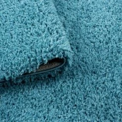 Xrugs Blue Fluffy Rug Modern Deep Pile Shaggy Mats Small Large Plain Room Floor Carpet