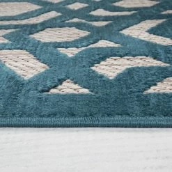 Xrugs Modern Teal Rug Blue Beige Carpet Large Small Runner Round Flat Weave Trellis Room Mat 9 Xrugs Modern Teal Rug Blue Beige Carpet Large Small Runner Round Flat Weave Trellis Room Mat