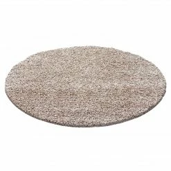 Xrugs Modern Beige Shaggy Rug Fluffy Carpet Extra Large Small Circle Round Mat Deep Pile Rugs For Living Room Bedroom