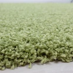 Xrugs Fluffy Shaggy Rug Olive Green Plain Deep Pile Carpet Extra Large Small Round Runner Living Room Bedroom Mat