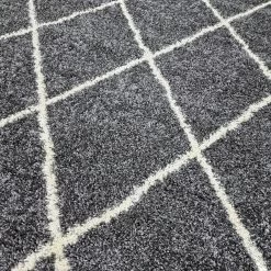 Xrug Fluffy Rug Grey Shaggy Thick Soft Large Small Diamond Carpet For Living Room Bedroom