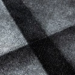 Xrugs Modern Rug Black Grey Geometric Pattern Carpet Room Runner Area Mats Small Large