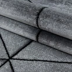 Xrugs Abstract Rug Grey Black Modern Geometric Pattern Mat Small Large Bedroom Carpets