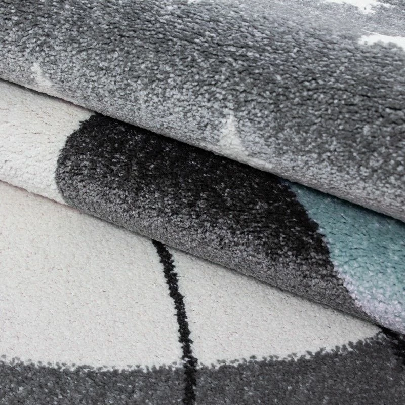 Xrug Kids Animal Rug Grey White Blue Cat Pattern Carpet Childrens Play Round Baby Mat 4 Xrug Kids Animal Rug Grey White Blue Cat Pattern Carpet Childrens Play Round Baby Mat