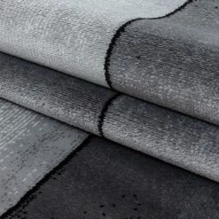 Xrugs Geometric Rug Modern Grey Black Check Design Mats Small Large Dining Room Carpet