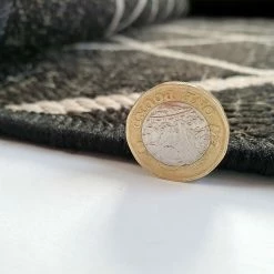 Xrugs Black Kitchen Rug Jute Look 120x170 160x230 Modern Berber Pattern Flat Weave Flat Pile Carpet Mat