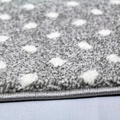 Xrugs Kids Nursery Rug Pink Grey Star Carpet Woven Girls Bedroom Childrens Play Room Mat