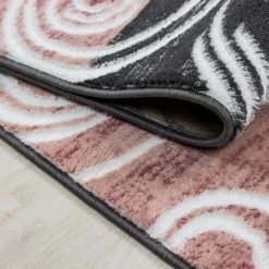 Xrugs Traditional Rug Modern Black Grey Pink Pattern Mat Dining Room Hall Check Carpet