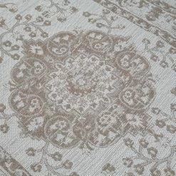 Xrugs Cotton Rugs Cotton Rug Vintage Oriental Pattern Brown Cream Grey Natural Flatweave Carpet Mat Large Small Runner