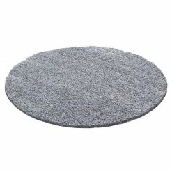 Xrugs Shaggy Rug Light Grey Modern Deep Pile Carpets Small Large Round Fluffy Area Mat
