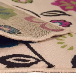 Xrugs Cream Floral Rug Blue Pink Green Modern Pattern New Mat Large Living Room Carpet