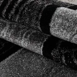 Xrugs Check Rug Modern Black And Grey Geometric Pattern Mat Living Room Hallway Carpet