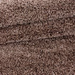 Xrugs Fluffy Shaggy Rug New Modern Brown Plain Mat Woven Bedroom Carpet Small Large XL
