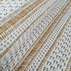 Xrugs Cotton Rug Yellow Mustard Cream Striped Small Large Runner Washable Living Room Bedroom Flat Woven Carpet Area Mat Cotton Rugs