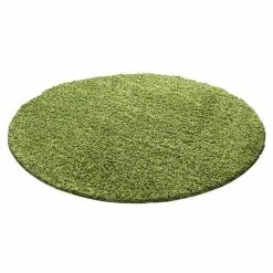 Xrugs Green Fluffy Rug Large Shaggy Modern Plain Carpet Small Bedroom Round Fluffy Mat