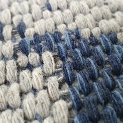 Xrugs Cotton Rug Navy And Grey Flatweave Mottled Small Extra Large XL Woven Mat Living Room Bedroom Carpet Abstract Oil Painting Pattern