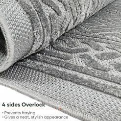 Xrug Outdoor Rugs Outdoor Rug Grey Large XL Small Patio Garden Decking Geometric Soft Woven Mat