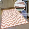 Xrugs Orange Kitchen Rug Flat Weave Rugs Chevron Hard Wearing Mat Small Large Runners