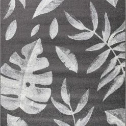 Xrugs Dark Grey Rug Modern Floral Pattern Anthracite Carpet New Large Bedroom Area Mat