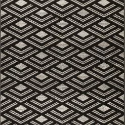 Xrugs Modern Pattern Rug For Living Room Abstract Dark Brown Carpet Large Floor Mats