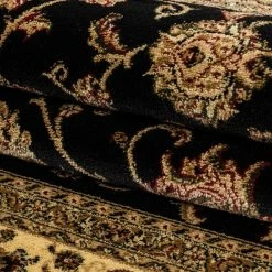 Xrugs Black Oriental Rug Traditional Carpet Cream Beige Floral Pattern Extra Large Small Woven Thick Soft Carpet